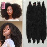 Kinky Marley Braiding Hair Springy Afro Twist Crochet Hair Bulk Extensions Faux Locs Marley Braid