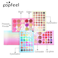 121 Colors Women Eye Shadow Cosmetic Waterproof Long Lasting  Makeup Tray Four-layer Comprehensive Makeup Tray Face Cosmetics