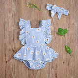Newborn Infant Princess Girl Heart Print Ruffles Sleeve outfit bby