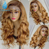 Ombre Honey Blonde Color 13*6  Lace Front Wigs with Baby Hair Peruvian Remy Brown Human Hair Wigs Body Wave 4*4 Wigs - Divine Diva Beauty