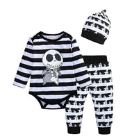 Baby Boy Halloween Costumes Clothes Set Skull Infants Toddler Outfits Long Sleeve Hooded Cartoon Ghost Tops Pull over Pants