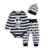 Baby Boy Halloween Costumes Clothes Set Skull Infants Toddler Outfits Long Sleeve Hooded Cartoon Ghost Tops Pull over Pants