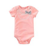 Summer Short Sleeve Newborn Baby Infant Girl Cotton onesies bby