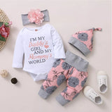 4Pc Baby Girl Clothes Newborn Kids Clothing Girl Outfits bby