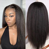 Kinky Straight Lace Front Human Hair Wigs Human Hair Lace Wig Glueless 4x4 13X4 Kinky Straight Lace Closure Wig