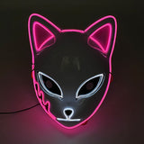 Cosplay Halloween Party Mask Luminous Light up Led Mask EL Wire Neon Glowing Anime Mask Masque Masquerade Masks Horror Mask