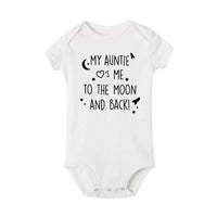 My Auntie loves  Me To The Moon and Back onesie outfit