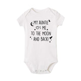 My Auntie loves  Me To The Moon and Back onesie outfit