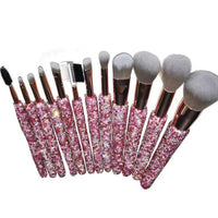 12pcs Diamond-studded makeup brushes - Divine Diva Beauty