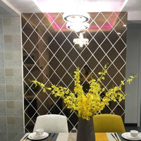 17/32/58Pcs 3D Mirror Wall Sticker DIY Diamonds Triangles Acrylic Wall Stickers Living Room Home Decoration - Divine Diva Beauty