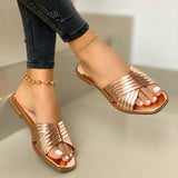 Pu leather Summer Ladies Flat sandal Shoes