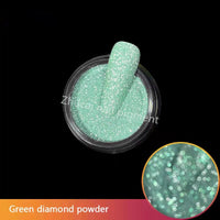 New Reflective Diamond Glitter Nail Crystal Powder Super Shiny iridescent Glass Pink Nails Decorations