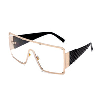 New Square Sunglasses Women Fashion Oversized Metal Frame Vintage Glasses