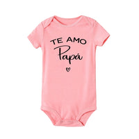 I Love You Dad Papa Spanish Funny Newborn Baby onesie bby