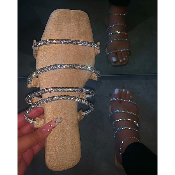 Rhinestone flip flop Sandal shoe