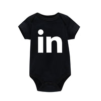 TW IN Letter Print Newborn Infant Baby Boys Girls Outfits bby