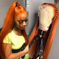 4x4 Ginger Lace Front Wig Straight Human Hair Wigs HD Lace Frontal Wig Brazilian Remy 26, 28, and 30 inch ***********SALE*********