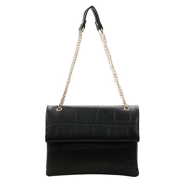 Casual Pu Leather Women Pu Leather Handbags Chain Shoulder Bag purse