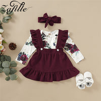 Newborn Floral print Baby Clothes Outfits bby