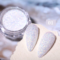 Reflective Glitter Nail Powder Green Red Holographic Nail Art Dust Shinning Chrome Pigment DIY Manicures Decoration