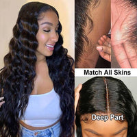 30inch Loose Deep Wave HD Transparent 13x6 Lace Front Wig Human Hair Wigs PrePlucked Malaysian HD Lace Frontal Wig 4x4 Lace Wig