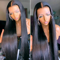 ***SALE***Transparent Lace Wigs Lace Front Human Hair Wigs 5x5 Lace Closure Wigs 28 Inch Remy Lace Frontal Wig 180%