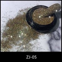 Holographic Diamond Crystal Reflective Nail Powder Dust Nails Glitter Pigment Gel Polish For Nail Art