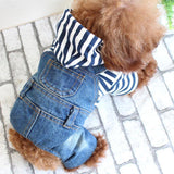 17 Styles Fashion Denim Dog Onesie Jumpsuit pet Puppy Jeans Overalls - Divine Diva Beauty
