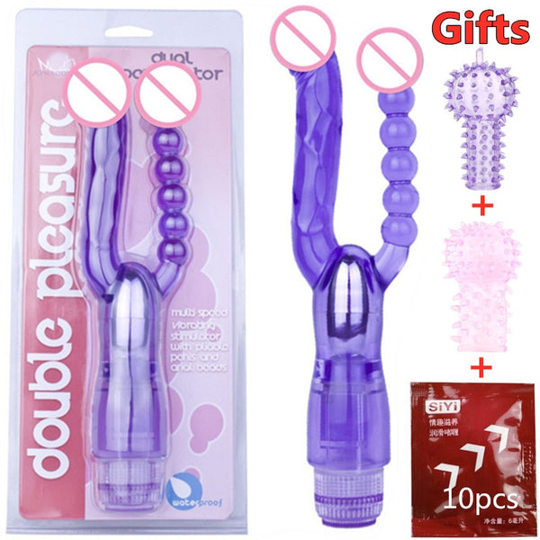Anal Beads Vibrators G-spot Massager Double-Ended Dildos Sex Toy