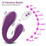Wireless Remote Control Vibrator Female Dual Motor U Shape Clitoris Stimulator Dildo sex toy