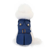 British Style Pets Dog Clothes Winter Thicken Jacket