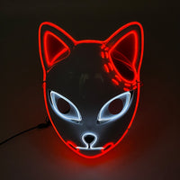 Cosplay Halloween Party Mask Luminous Light up Led Mask EL Wire Neon Glowing Anime Mask Masque Masquerade Masks Horror Mask