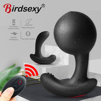 Wireless Remote Control Male Prostate Massager Inflatable Anal Plug sex toy