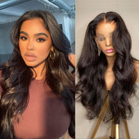 Ombre Brown Lace Front Wigs Body Wave Human Hair Ombre 1B/30 Brown Lace Front Human Hair Wig Wavy 180% Pre Pluck Remy Hair Wigs