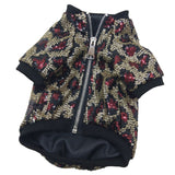 design Pet dogs Clothes pets sequin Leopard jacket