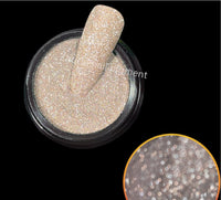 New Reflective Diamond Glitter Nail Crystal Powder Super Shiny iridescent Glass Pink Nails Decorations