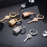 Key Lock Hanging Earrings