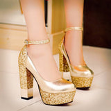 Bling Upper Pumps Shoes Women High Heels