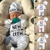 Newborn Baby Boys Cotton New To The Crew outfit bby