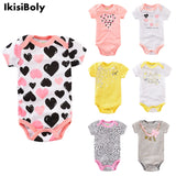 Summer Short Sleeve Newborn Baby Infant Girl Cotton onesies bby