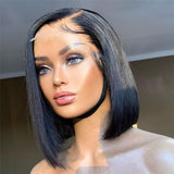 Lace Front Human Hair Wigs Burgundy Short BOB #99J Red Straight Lace Wigs Pre Plucked 4*4 Lace Closure Wigs Remy Hair