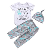 3PC Newborn Baby Boys Girls Clothes Summer Little Wizard Arrived Infant Baby Outfit bby