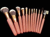 12pcs Diamond-studded makeup brushes - Divine Diva Beauty