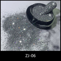 Holographic Diamond Crystal Reflective Nail Powder Dust Nails Glitter Pigment Gel Polish For Nail Art