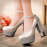 Bling Upper Pumps Shoes Women High Heels