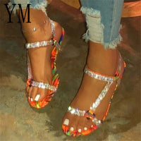 Bling Crystal Ladies Sandals Rhinestone Platform shoes 11+