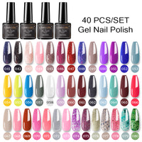 10/24/30/40/60 Multiple Colour Gel Nail Polish 80 Colors Semi Permanent UV Led Gel Varnish Soak Off Nail Lacquer