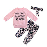 Newborn Baby Girl Clothes Fashion Leopard outfit bby