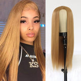 Lace Wigs Long Straight Hair  Lime Green Color Wigs  Women Synthetic Lace Wigs with Natural Hairline