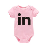 TW IN Letter Print Newborn Infant Baby Boys Girls Outfits bby